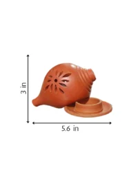 Shanku Candle Light Holder in Black Pottery - Image 2