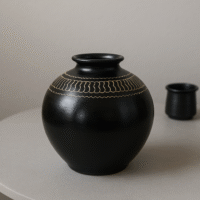 Pot in Black Pottery